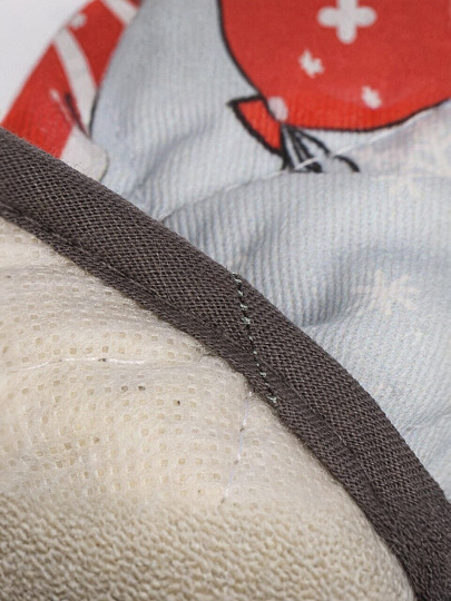 Набор кухонный 2 шт, 18х26 см + 18х18 см (варежка, прихватка), 100% хлопок, Новогодний гном