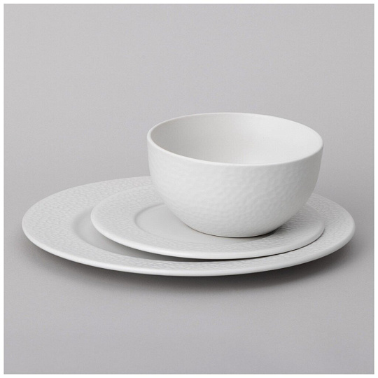 Сервиз столовый керамика, 12 предметов, на 4 персоны, Lefard, Saturn, 191-287, белый