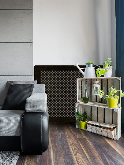 Экран для радиатора, МДФ, 1200х600 мм, черный DE LUXE, Глория, Стильный Дом