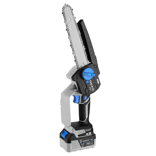 Пила цепная аккумуляторная, Deko, длина шины 20 см, шаг цепи 1/4 дюйм, 46 звеньев, DKCHS 20V, 063-4483