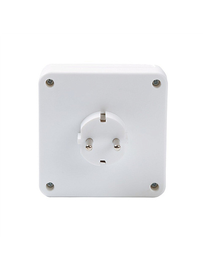 Разветвитель 4 гнезда, с заземлением, прямоугольный, 16 А, 250 В, 3500 Вт, Domtok, 2661