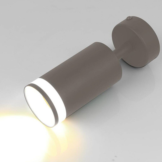 Светильник на основании General Lighting Systems, Башня, 50 Вт, GU10, на 1 лампочку, IP20, d5.5х10 см, боковое рассеивание, Спот, графит, 661817