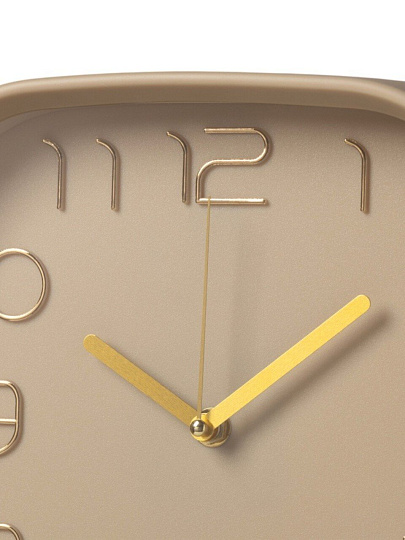 Часы настенные, кварцевые, 25х25 см, корпус бежевые, квадратные, Рубин, Классика, 2500-003