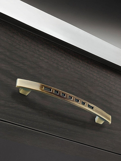 Ручка-скоба мебельная Trodos, ZY-59, 96 мм, ЦАМ, бронза, 303306