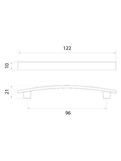 Ручка-скоба мебельная Trodos, ZY-59, 96 мм, ЦАМ, бронза, 303306