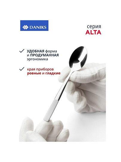 Набор столовых приборов нержавеющая сталь, 24 предмета, Daniks, Alta