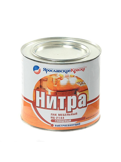 Лак Ярославские Краски, НЦ-2144, глянцевый, нитроцеллюлозный, прозрачный, для внутренних работ, 1.7 кг