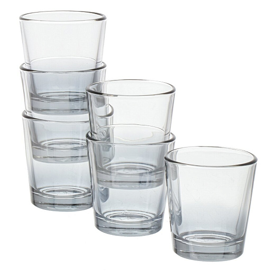 Рюмка 50 мл, стекло, 6 шт, Glasstar, Черное море Омбре 1, RNBSO50