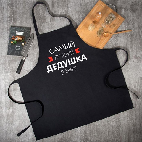 Фартук «Этель» Самый лучший дедушка 73х71 см, 100% хлопок, репс 210 г/м2, 6581918
