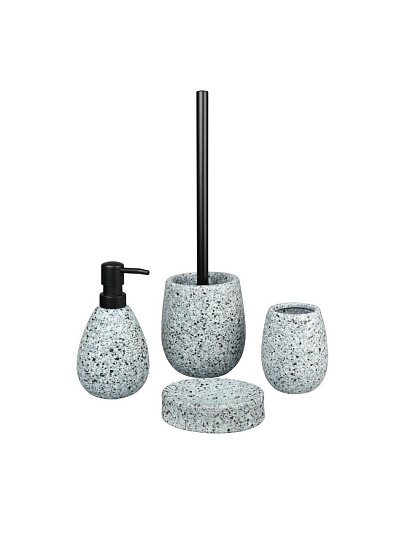 Стакан для зубных щеток, 10х8х8 см, керамика, Zenfort, Granite, 106671