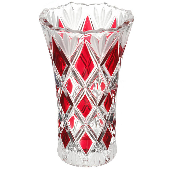 Ваза стекло, настольная, 20 см, Walther Glas, Сатурн, 1206043, вальтерглас, красная