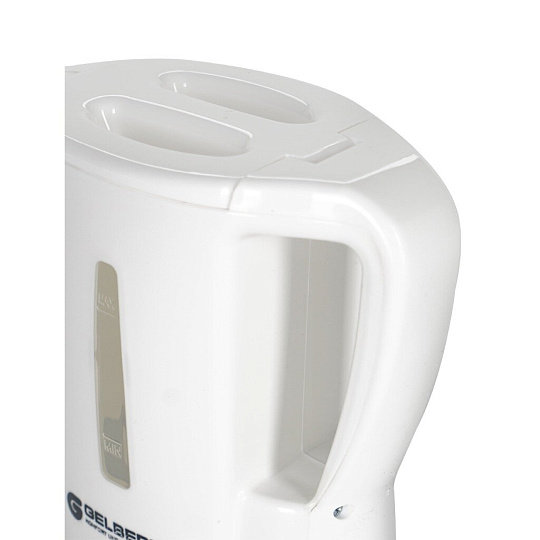 Чайник электрический Gelberk, GL-464, белый, 0.5 л, 500 Вт, открытый нагревательный элемент, пластик