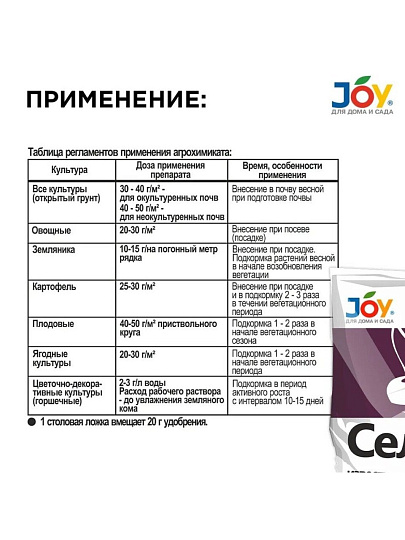 Удобрение Селитра Известково-Аммиачная, минеральное, гранулы, 1 кг, Joy