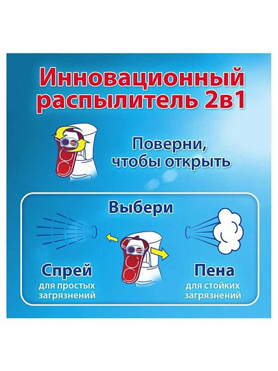Средство для окон и зеркал Клин, Яблоко, 500 мл