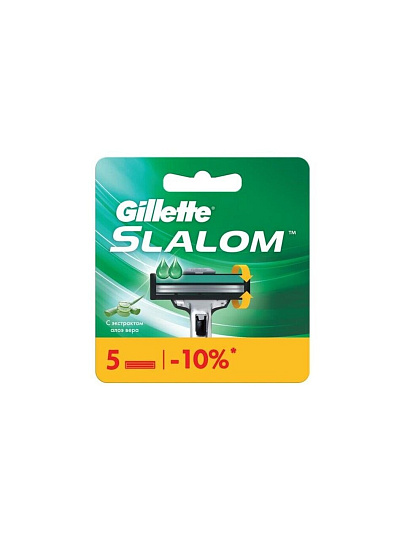 Сменные кассеты для бритв Gillette, Slalom Plus, для мужчин, 5 шт