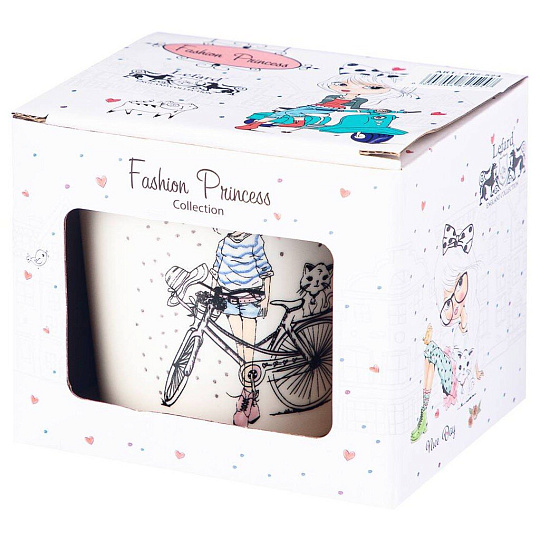 Кружка фарфор, 320 мл, Fashion Princesses, Lefard, 482-524, белая