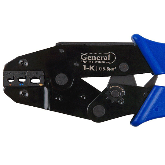Клещи обжимные, рукоятка пластик, кримпер, General Lighting Systems, 1-К, G-Cab, 0.5-6 мм, 901107