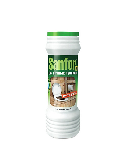 Биосостав для дачных туалетов, Sanfor, Антизапах, 400 г, 10188