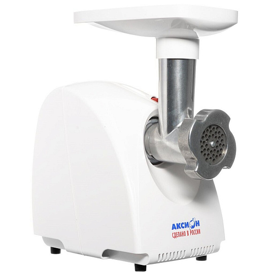 Мясорубка электрическая Аксион, 32.03, 1500 Вт, 1.7 кг/мин, пластик, с отсеком для хранения насадок, овощерезка