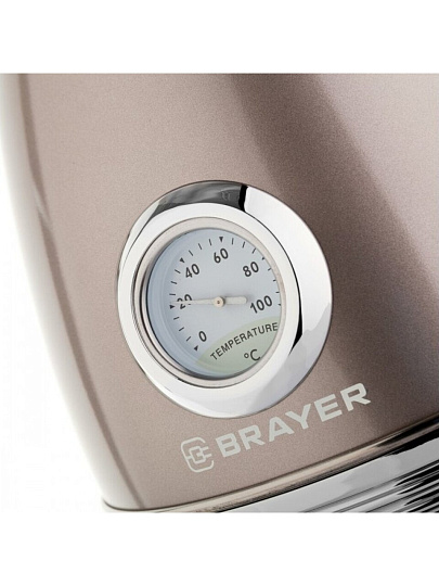 Чайник электрический Brayer, 1007BR Strix, черный, 1.7 л, 2200 Вт, скрытый нагревательный элемент, нержавеющая сталь