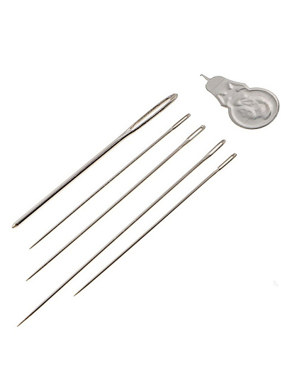 Набор игл 60 предметов, для шитья, нитевдеватель, сталь, 308-125