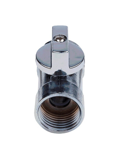 Кран для бытовых приборов, 1/2'', г-г, прямой, хром, AquaLink