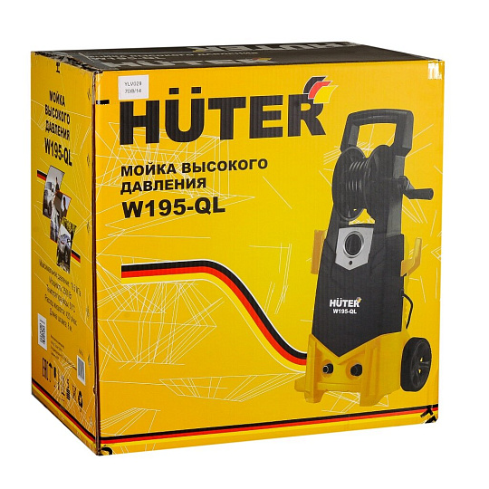Мойка высокого давления Huter, W195-QL, 70/8/14, 2.5 кВт, 195 бар, 420 л/ч, 1 насадка