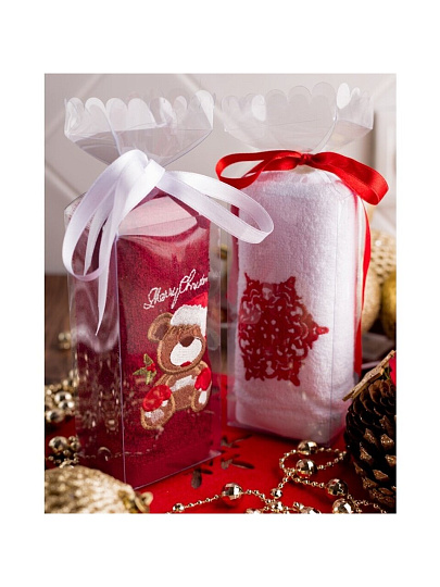 Полотенце кухонное махровое, 40х60 см, 400 г/м2, 100% хлопок, Silvano, Вышивка Снежинка белый, белое, Турция, D19-9