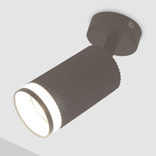 Светильник на основании General Lighting Systems, Полосы, 50 Вт, GU10, на 1 лампочку, IP20, d5.5х6х10 см, боковое рассеивание, Спот, графит, 661877