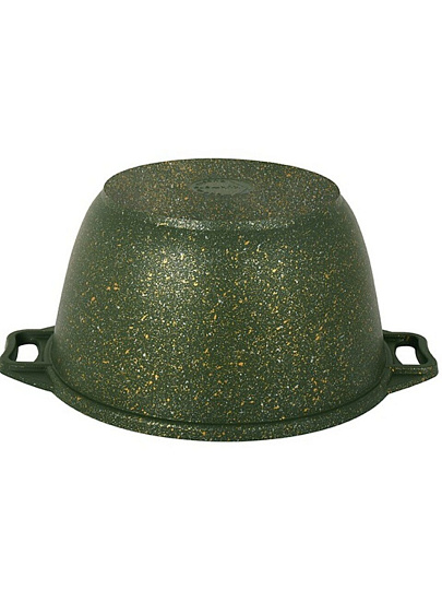 Кастрюля алюминий, антипригарное покрытие, 2 л, крышка стекло, Kukmara, Trendy style, к21tsml, малахит