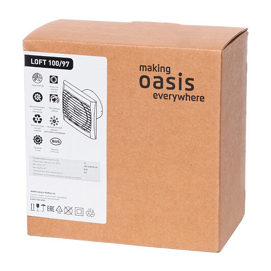 Вентилятор вытяжной Oasis Loft 100/97