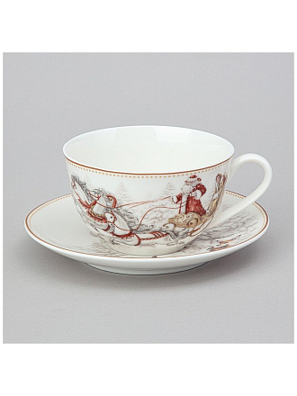 Чайная пара фарфор, 2 предмета, на 1 персону, 300 мл, Lefard, Морозко, 85-2044