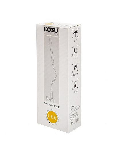 Светильник настольный на прищепке, с USB, белый, абажур белый, SPE14013-8285C/1