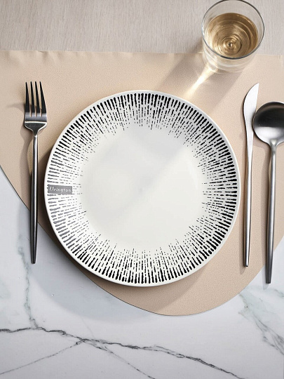 Тарелка обеденная, керамика, 23 см, круглая, Mila Ripsy, Elrington, 253-27009