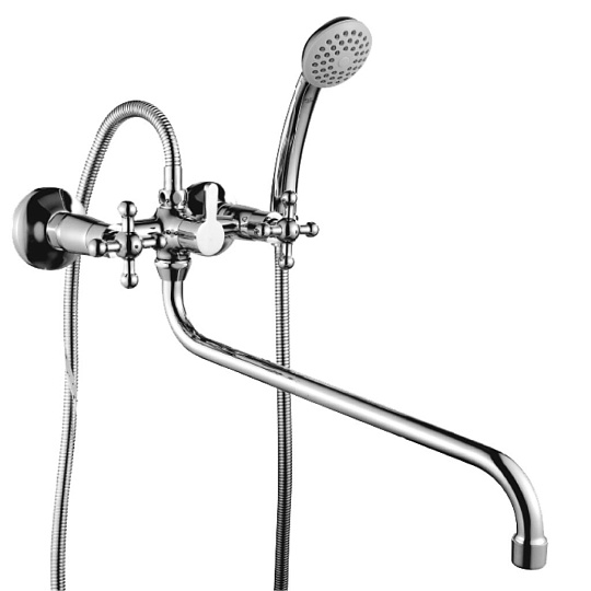 Смеситель для ванны, Rossinka, с кран-буксой, хром, G02-84