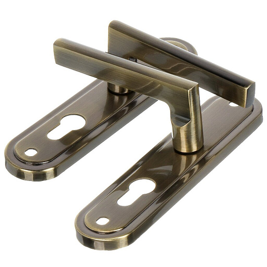 Замок врезной S-Locked, 155-50 мод. 224 AB, 120976, ручка в комплекте, цилиндровый, универсальный, бронза