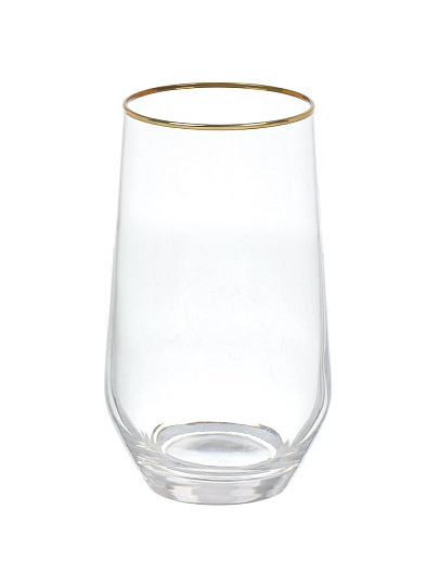 Стакан 400 мл, стекло, 4 шт, Cristal D'Arques, Ultime Bord Or, P7632