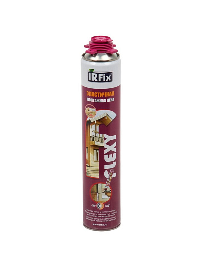 Пена монтажная Irfix, Flexy, профессиональная, 50 л, 800 мл, акустическая -10 +30°C, всесезонная, 10027