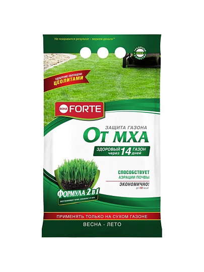 Удобрение для газона от мха, минеральное, гранулы, 5 кг, Bona Forte