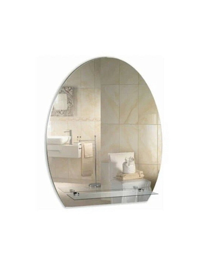 ВК Зеркало 490*580мм Комфорт Уют с полкой 4мм, фурнитура для полочки, крепеж 67