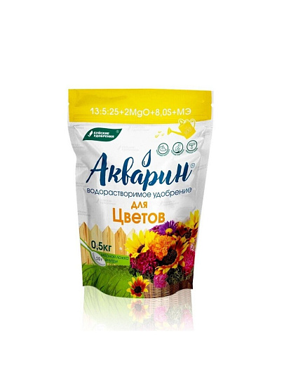 Удобрение Акварин, для цветов, 500 г, БХЗ