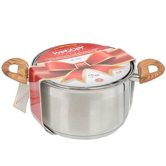 Кастрюля из нержавеющей стали Webber BE-122/2, 4 л