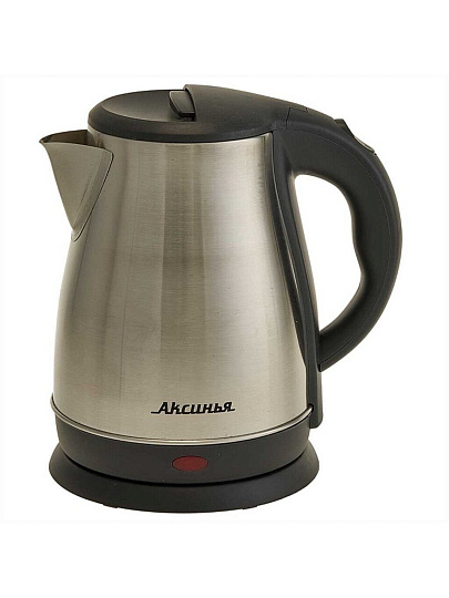 Чайник электрический Аксинья, КС-1050, черный, 1.8 л, 1500 Вт, скрытый нагревательный элемент, нержавеющая сталь