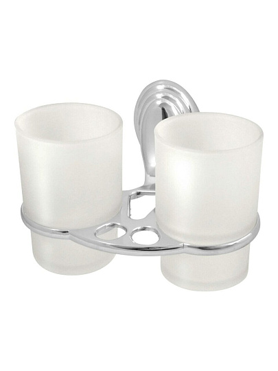 Стакан для зубных щеток, двойной, металл, хром, Solinne, Classic, 2546.101