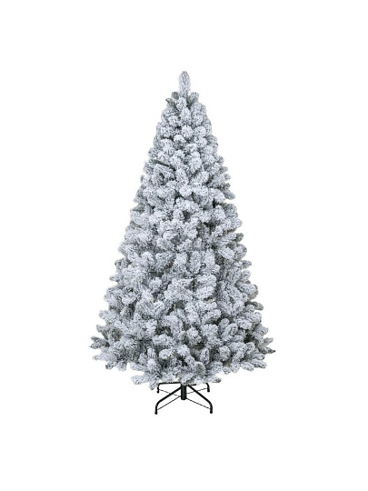 Елка новогодняя напольная, 240 см, Эверест, ель, хвоя ПВХ пленка, заснеженная, 132240, ЕлкиТорг