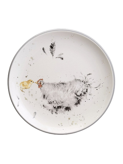 Тарелка закусочная, керамика, 21х2.5 см, круглая, Funny hens, Lefard, 358-2297