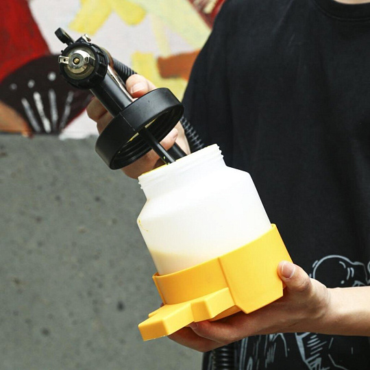 Краскопульт электрический, Deko, DKSG800 HVLP, 0.8 кВт, 0.8 л, 100 DIN/сек, с нижним бачком, 1.8 мм, 018-1109