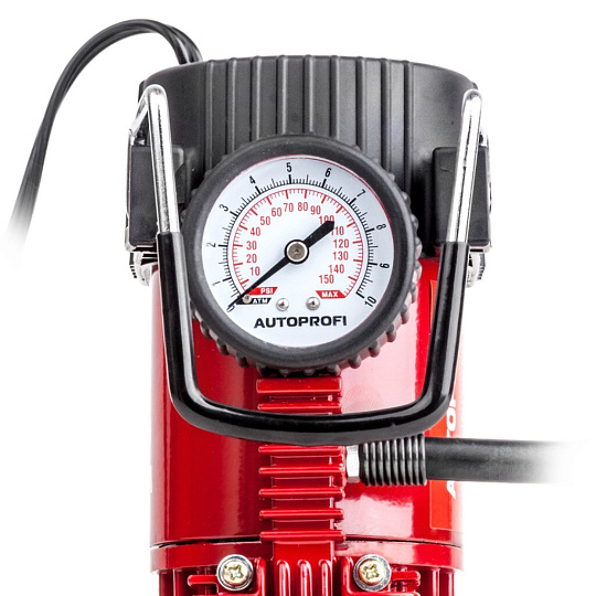 Компрессор автомобильный Autoprofi, AK-35, 35 л/мин, 12 В, 10 атм, 150 Вт, к прикуривателю, с манометром, шланг 1м, AK-35