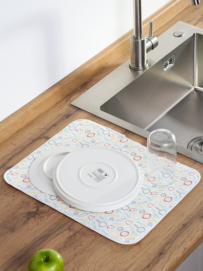Коврик для сушки посуды микрофибра, 40х50 см, MDM-Promo-M, 310261