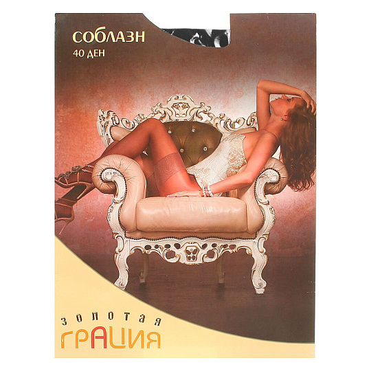 Колготки Грация, Фан Соблазн, 40 DEN, р. 4, черные